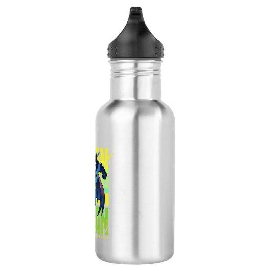 Gib Batman nie auf, der mit Grafik läuft Edelstahlflasche (Rechts)