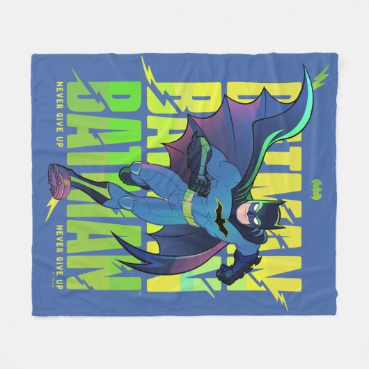 Gib Batman nie auf, der mit Grafik läuft Fleecedecke (Vorderseite (Horizontal))