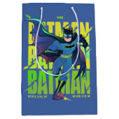 Gib Batman nie auf, der mit Grafik läuft Mittlere Geschenktüte (Vorderseite)