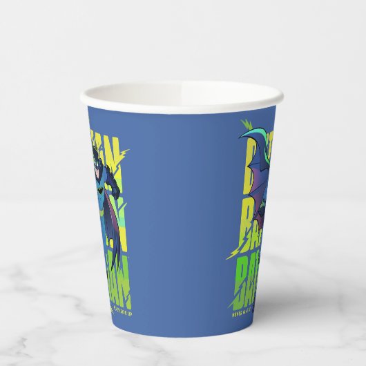 Gib Batman nie auf, der mit Grafik läuft Pappbecher (Links)