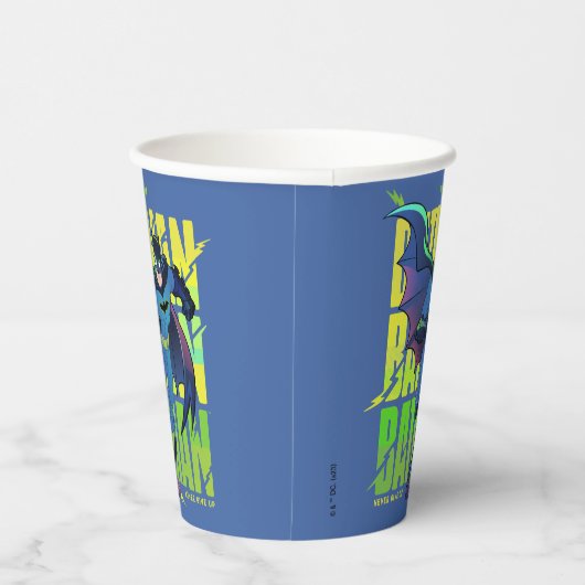 Gib Batman nie auf, der mit Grafik läuft Pappbecher (Rechts)