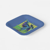 Gib Batman nie auf, der mit Grafik läuft Pappteller (Gewinkelt)