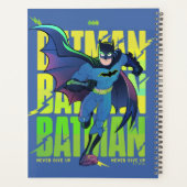 Gib Batman nie auf, der mit Grafik läuft Planer (Rückseite)