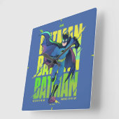 Gib Batman nie auf, der mit Grafik läuft Quadratische Wanduhr (Winkel)