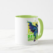 Gib Batman nie auf, der mit Grafik läuft Tasse (VorderseiteRechts)