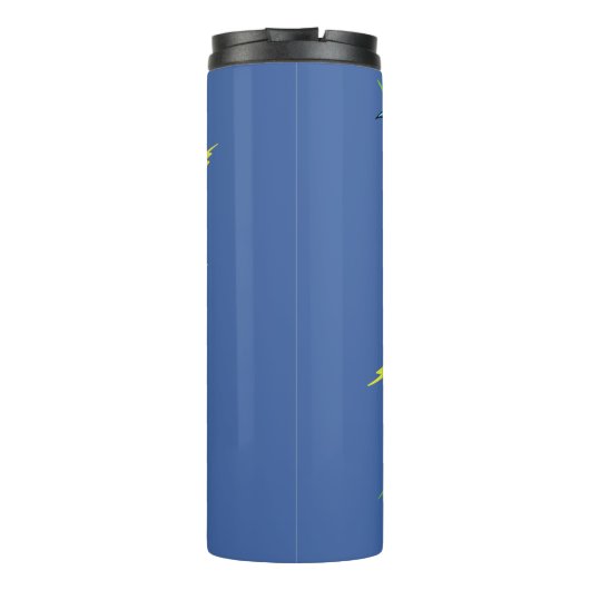 Gib Batman nie auf, der mit Grafik läuft Thermosbecher (Rückseite)