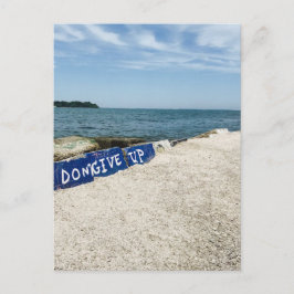 "Gib bei der Einlegen in die Schachtel nicht auf S Postkarte