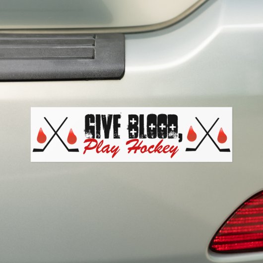 Gib Blut, spiele Hockey Autoaufkleber (Auf Auto)