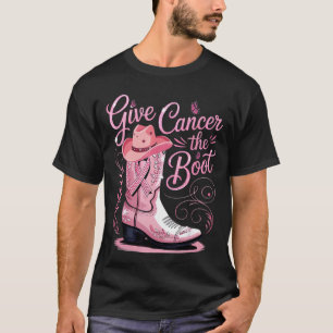 Gib Brustkrebs den Laufsteg Rosa Schleife Western T-Shirt