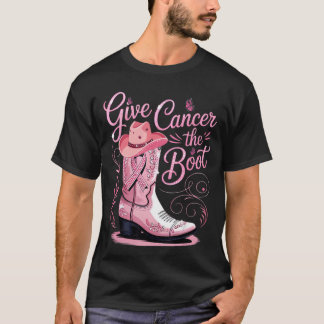 Gib Brustkrebs den Laufsteg Rosa Schleife Western  T-Shirt