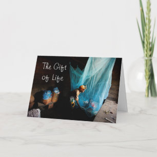 Gib das Geschenk des Lebens, gib ein Bett ... - Ma Feiertagskarte