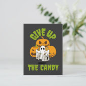 Gib das Kandy Halloween auf! Postkarte (Stehend Vorderseite)