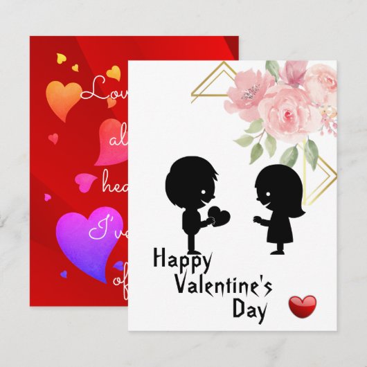 Gib dein Herz Karte (Vorne/Hinten)