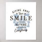 Gib dein Lächeln Vintag ab Poster (Vorne)