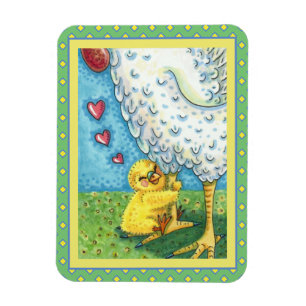 GIB DEIN MOMMA, NIEDLICH BABY CHICK LIEBEN MUTTER  MAGNET