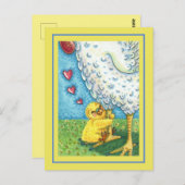 GIB DEIN MOMMA, NIEDLICH BABY CHICK LIEBEN MUTTER  POSTKARTE (Vorne/Hinten)