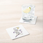 Gib deine Sorgen Gott. Sprichwort-Mond trösten Rechteckiger Pappuntersetzer (Vor Ort)