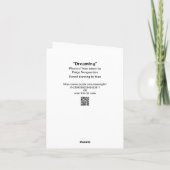 Gib deine Träume nicht auf! Karte (Rückseite)