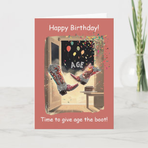 Gib dem Alter den Laufpass Lustiger Geburtstag Karte