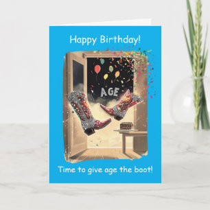 Gib dem Alter den Laufpass Lustiger Geburtstag Karte