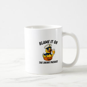 Gib dem Getränkepaket die Schuld Halloween Kreuzfa Kaffeetasse