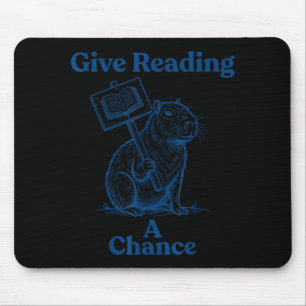 Gib dem Lesen eine Chance - Buch Bücherwurm - Männ Mousepad