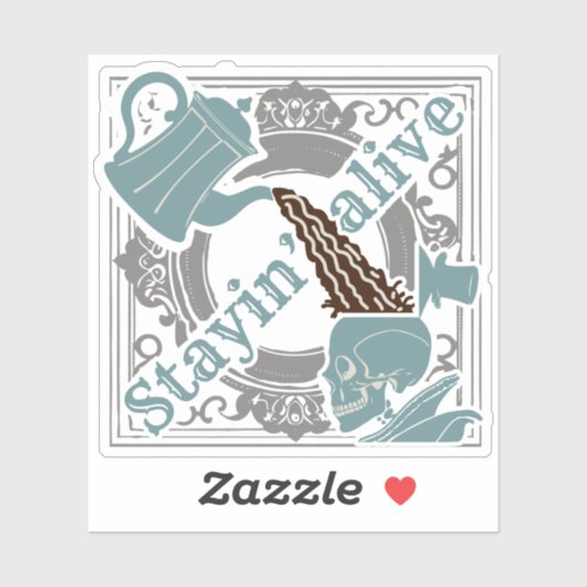 Gib den Kaffee rein! Aufkleber (Blatt)