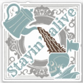 Gib den Kaffee rein! Aufkleber (Vorderseite)