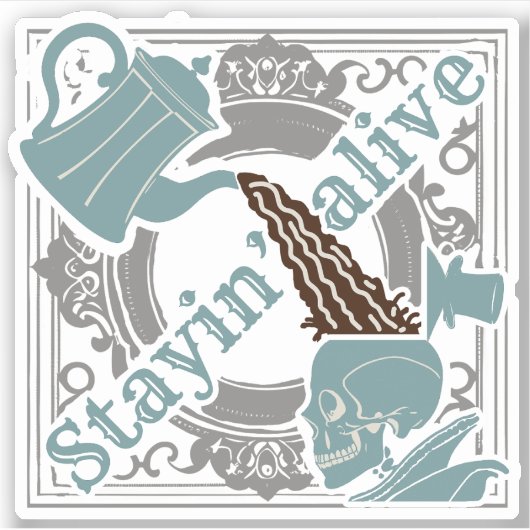 Gib den Kaffee rein! Aufkleber (Vorderseite)