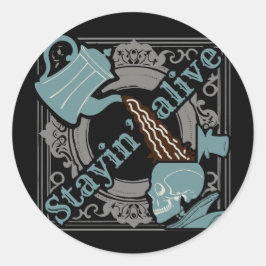 Gib den Kaffee rein! Runder Aufkleber