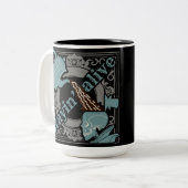 Gib den Kaffee rein! Zweifarbige Tasse (Vorderseite Links)