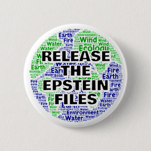 GIB DIE EPSTEIN-AKTEN FREI (Planet Erde Wortkunst) Button