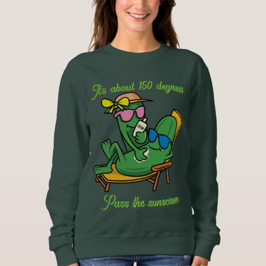 Gib die Sonnencreme weiter Sweatshirt (Vorderseite)