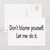 Gib dir nicht die Schuld Postkarte (Vorne/Hinten)