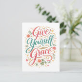 "Gib dir selbst Gnade" Postkarte (Stehend Vorderseite)
