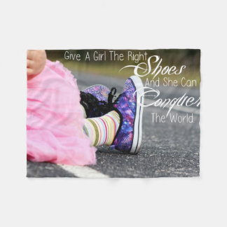 Gib einem Mädchen die richtigen Schuhe Fleecedecke