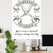 Gib einem Mann ein Haarbitter-Poster Poster (Heimbüro)