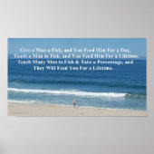 Gib einem Mann einen Fisch Poster (Vorne)