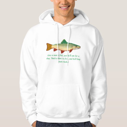 Gib einem Mann einen Fisch, und er isst für einen Hoodie (Vorderseite)
