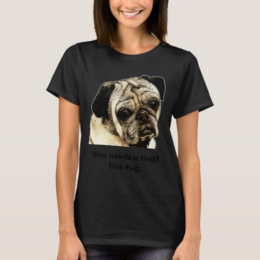 Gib einem Mops einen Kuss T-Shirt (Vorderseite)