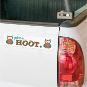 Gib einen HOOT Cartoon Owl Bird Owls Autoaufkleber (Auf Lkw)