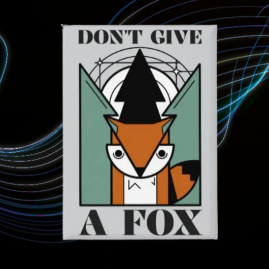 Gib einer Fuchs lustige Fuchs Grafik Taste nicht Button