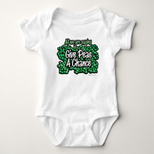 Gib Erbsen eine Chance Baby Bodysuit Strampler
