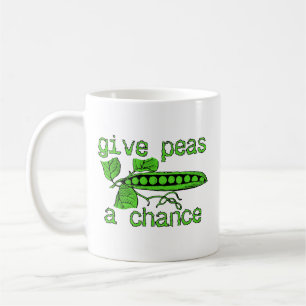 Gib Erbsen Eine Chance Lustiger Frieden Tasse Humo