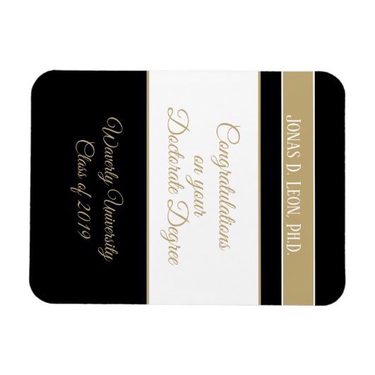 Gib es! Benutzerdefinierte Doctorate-Abschluss-Kar Magnet (Horizontal)