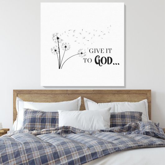 Gib es Gott Leuchter Leinwanddruck (Insitu (Schlafzimmer))