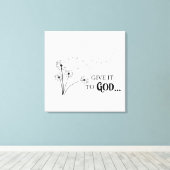 Gib es Gott Leuchter Leinwanddruck (Insitu (Holzboden))