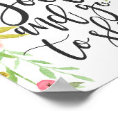 Gib es Gott und geh schlafen - Blumendruck Poster (Ecke)