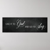 Gib es Gott und geh schlafen Poster (Vorne)