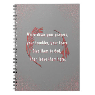 Gib es Gott Zitat Spirituell Notizblock